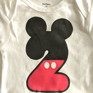 Mickey mouse birthday 2 onesie